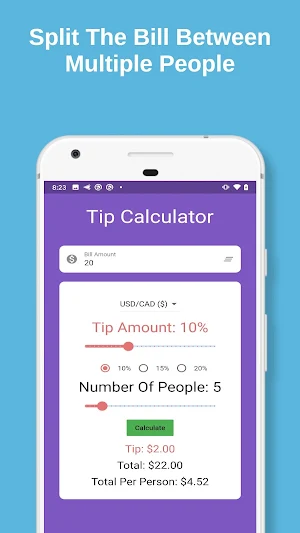 Tip Calculator Screenshot 1