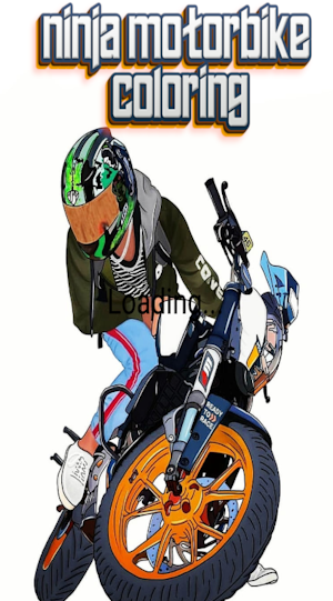 ninja motorbike coloring Screenshot 2