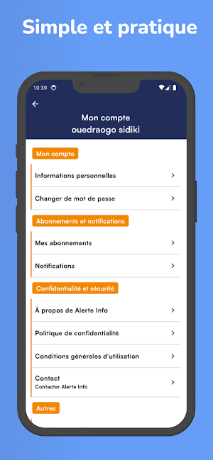 Alerte Info Screenshot 2