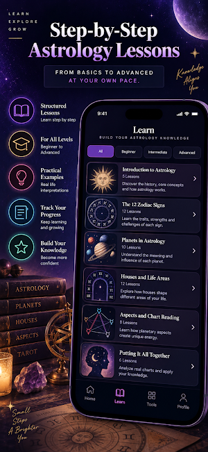 Learn Astrology & Birth Chart Screenshot 1
