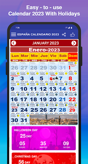 España Calendario 2023 Screenshot 1