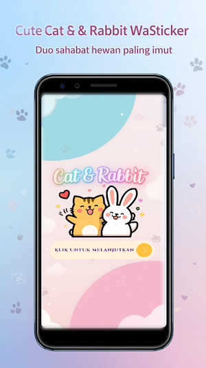 Cute Cat & Rabbit WASticker Screenshot 0