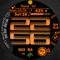 Digital Watch Face cue127
