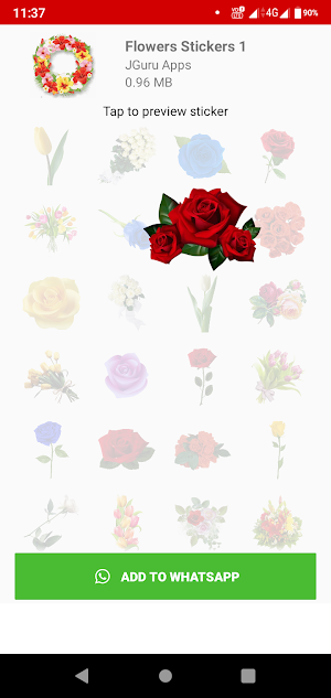 Flower Stickers For Whatsapp WAStickerApps Screenshot 3