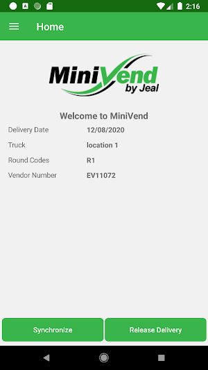 MiniVend Screenshot 2