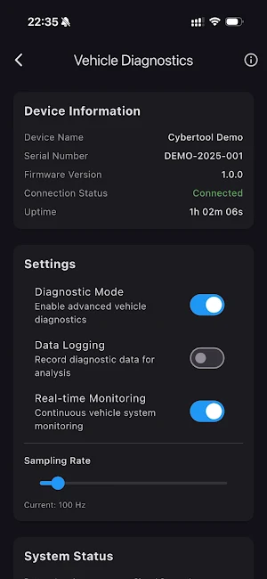 Cybertool companion app Screenshot 0