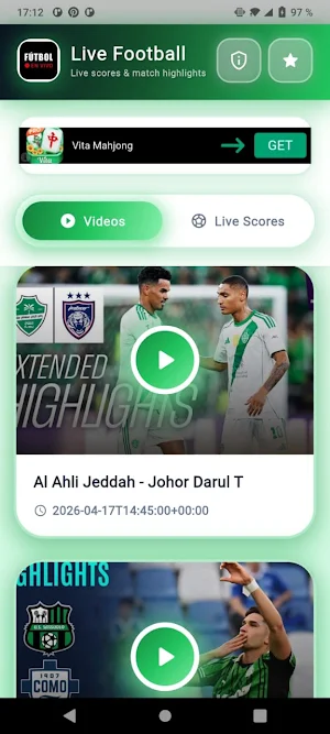 Live Football Matches Screenshot 0