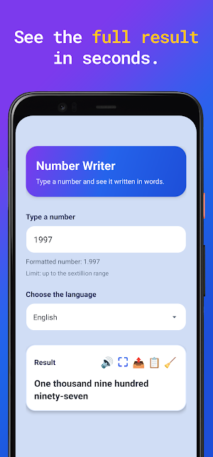 Numbers in Words Screenshot 1