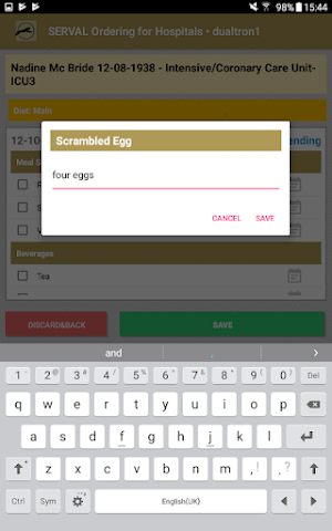 SERVAL Ordering for Healthcare Screenshot 3