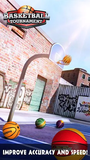 Basketball Tournament - Free Throw Game Screenshot 1