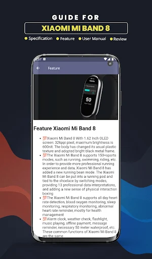 Xiaomi Mi Band 8 App Hint Screenshot 2