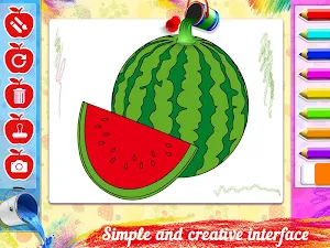 Drawing populer fruits for kids - drawing book Screenshot 2