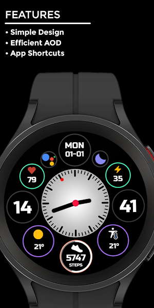 Nighty Hybrid 05 - watch face Screenshot 1