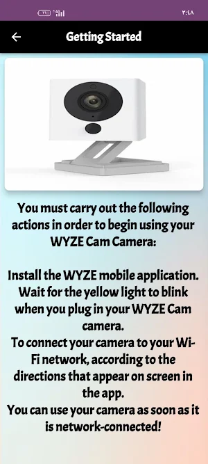 WYZE Cam Camera Guide Screenshot 1