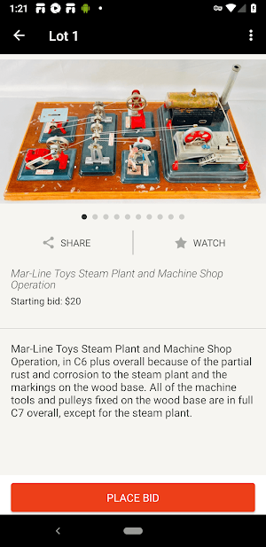 Harris Toy Train Auctions Screenshot 3