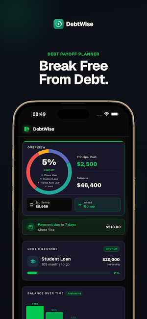 DebtWise - Smart Debt Payoff Screenshot 0