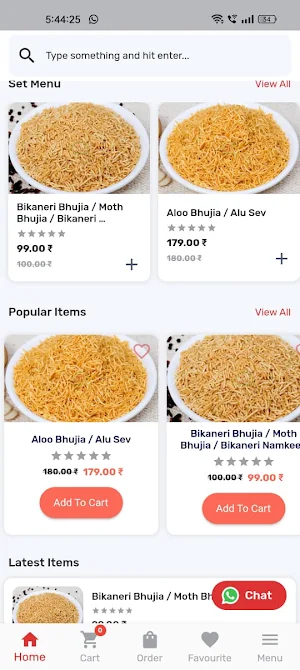 Chandra Vilas: Snacks Delivery Screenshot 0