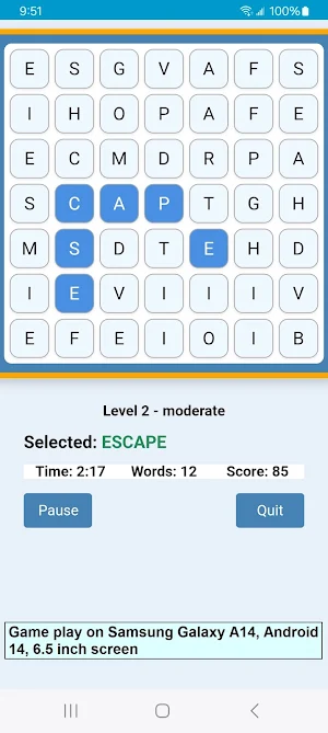 Word Construct Solitaire Screenshot 2