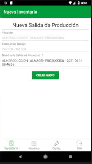 Prime ERP - Salida de Producci Screenshot 2