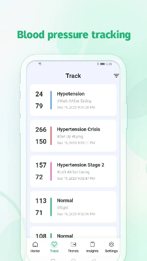 Blood Pressure Tracker Screenshot 2