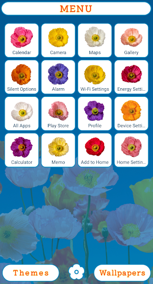 Colorful Poppies Theme +HOME Screenshot 1