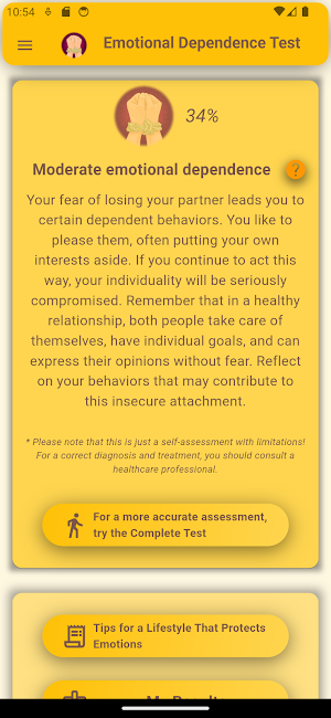 Emotional Dependence Test Screenshot 2