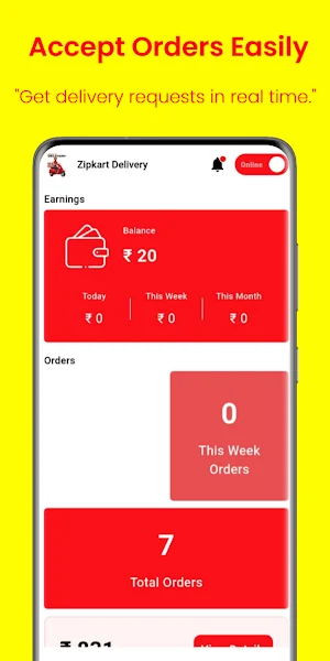 ZipKart Delivery Screenshot 1