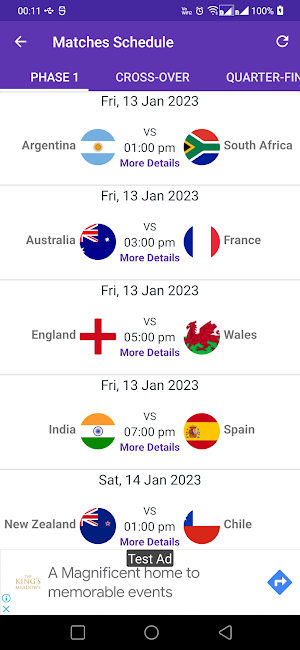 Hockey World Cup 2023 Schedule Screenshot 2