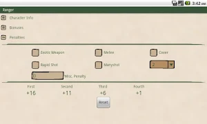Ranger Attack Calculator Screenshot 3