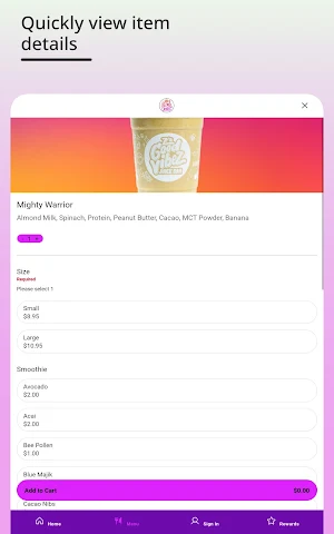 Z's Good Vibez Juice Bar Screenshot 2