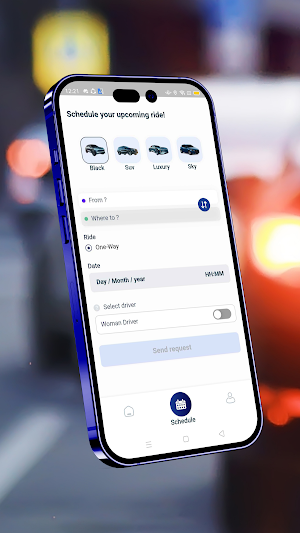Bluesky - Request a ride Screenshot 1