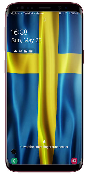 Sweden Flag Live Wallpaper Screenshot 3