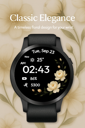 Classic Floral WatchFace Screenshot 1