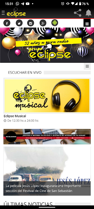 Fm Eclipse 96.1 MHz Screenshot 1
