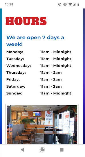 Charlie's Pizza and Cafe Screenshot 3