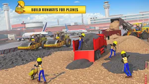 Stickman Airport Construction Excavator Simulator Screenshot 2