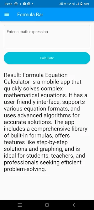 Formula Equation calculator Screenshot 0