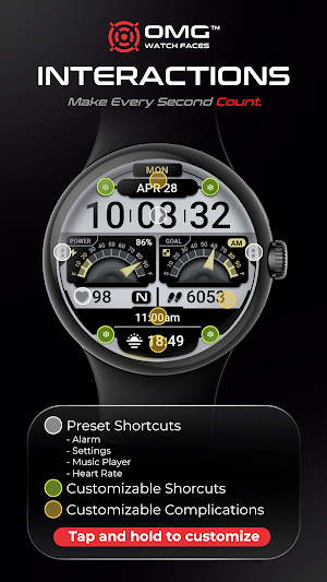 OMG 355 Digital Watch Face Screenshot 2
