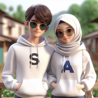 Couple Text on Photo Editor BG