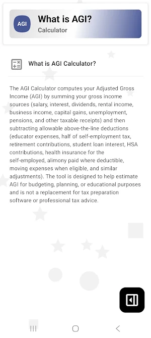 AGI Calculator Screenshot 1