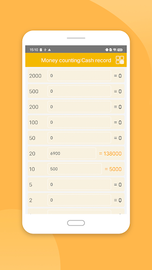 Money counting: Cash record Screenshot 1