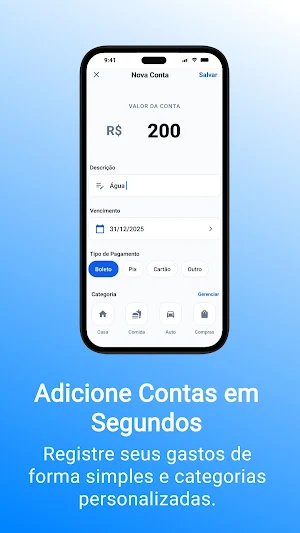 Controle financeiro - Luckapps Screenshot 1