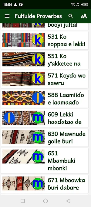 Fulfulde proverbes avec audio Screenshot 1