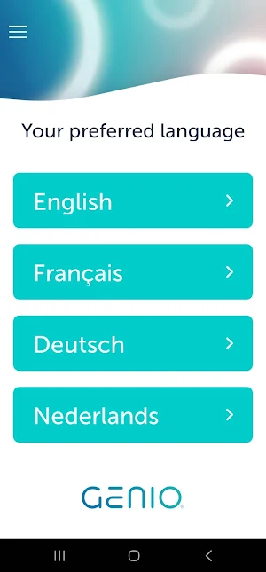 Genio® 2.1 Smartphone App Screenshot 1