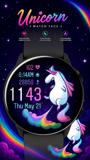 Unicorn Watch Face Screenshot 0