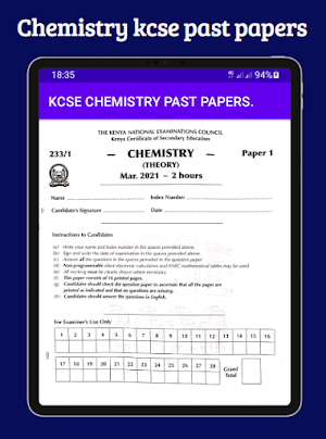Chemistry Kcse past papers. Screenshot 0