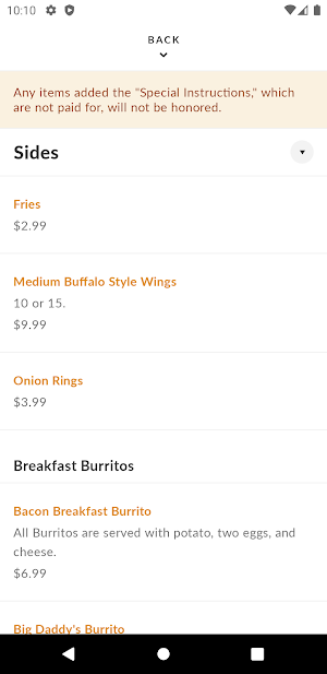 Roadrunner Grill Screenshot 2
