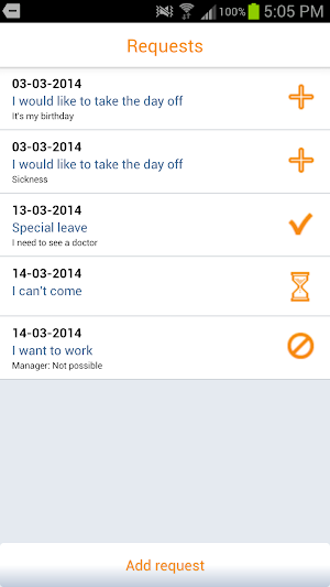 ORTEC Employee Self Service Screenshot 3