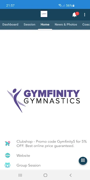 Gymfinity Screenshot 1