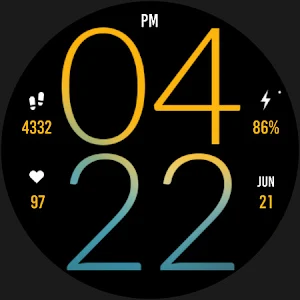 Fresh Yellow Light Watch Face Screenshot 3